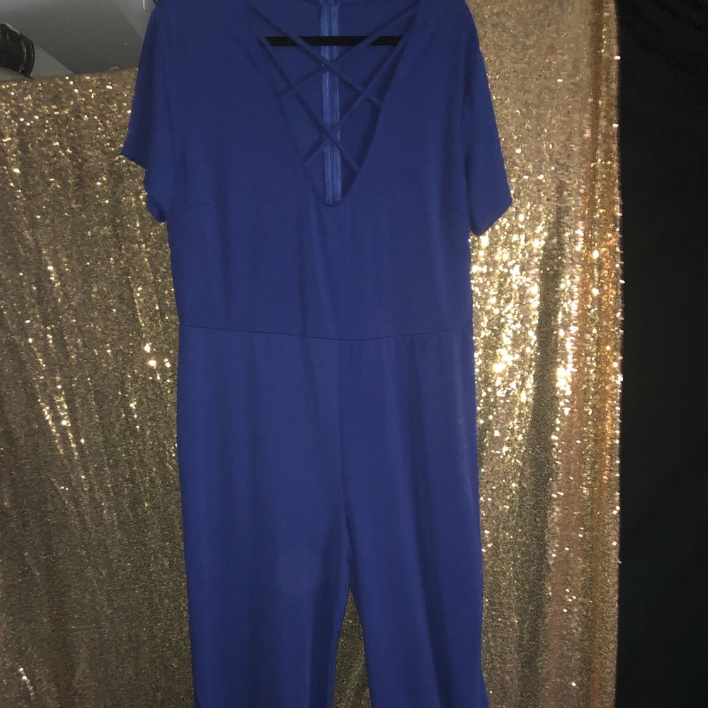 Royal Blue Plus Sized Jumpsuit